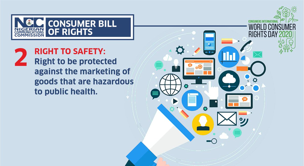 NgComCommission's tweet photo. #ConsumerBillofRights #RightToSafety #ConsumerEducation #ServiceObligation https://t.co/XGbxo9lWjh