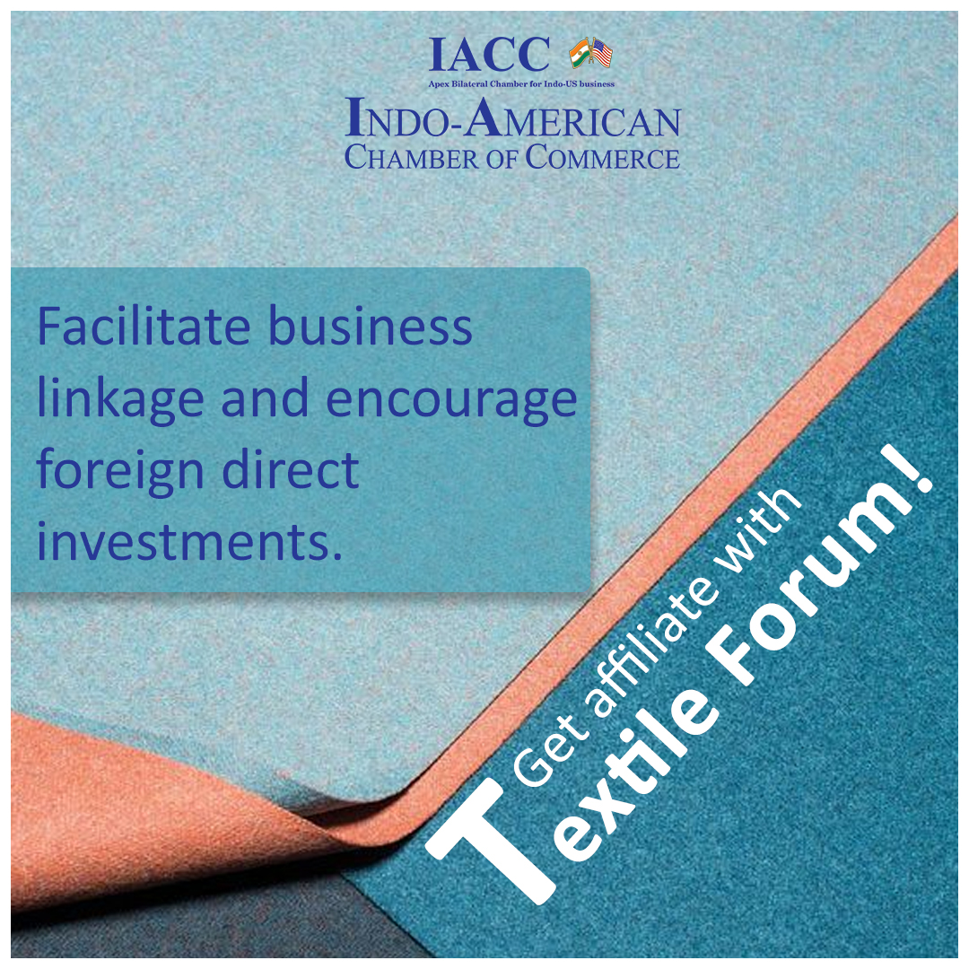 iaccindia's tweet image. #IACC #TextileForum is currently working out on a  national theme “America First &amp;amp; Make in #India: Achieving USD 100 Billion #Trade in #Textiles”.
.
.
#IACCIndia #IndoUS #IndoUSTrade #US #India #IndoUSRelationship #IndoUSBond #IndoUSTradeTies #IndoUSRelation #ChambersOfCommerce