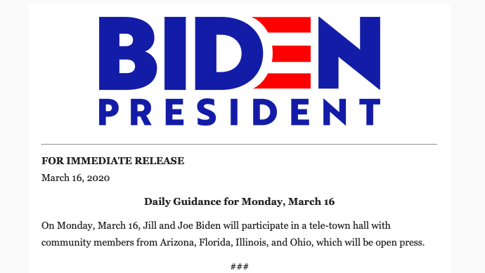 newsguyusa's tweet image. The two viable Democrats running for president, @JoeBiden and @BernieSanders, the day after #DemDebate, begin tele-campaigning.