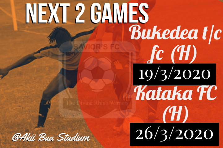 savior_fc's tweet photo. #Reminder
Next two games are at Home. @BukedeaTC and @katakafc get ready⚽⚽
Home games are at Shs 3000 only.
#prideoflango
#divinerhinowarriors https://t.co/q0VVBE66zB