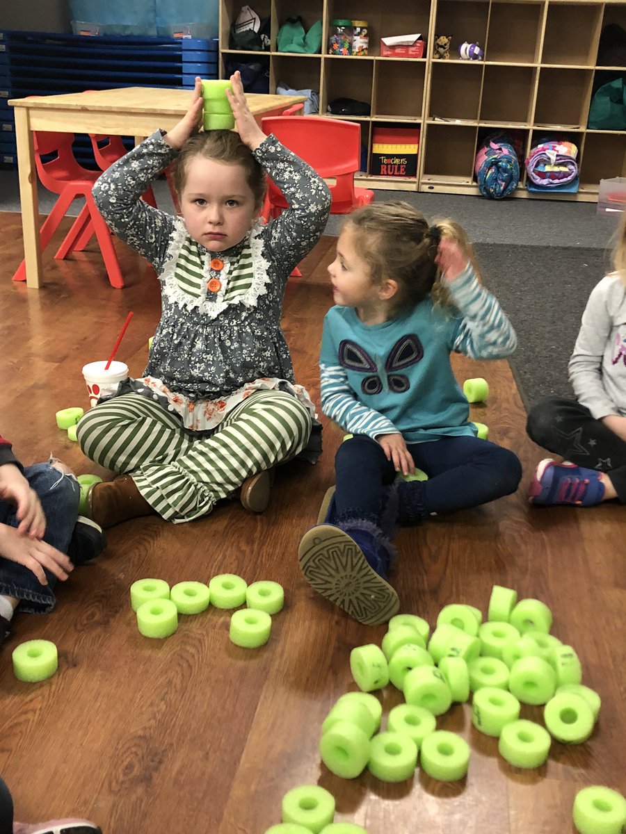 MsDesirae_LPS's tweet photo. Our friends listened to Ten Apple Up on Top. Now we are trying to balance ten “apples” on our head! https://t.co/a97QqFGGqS