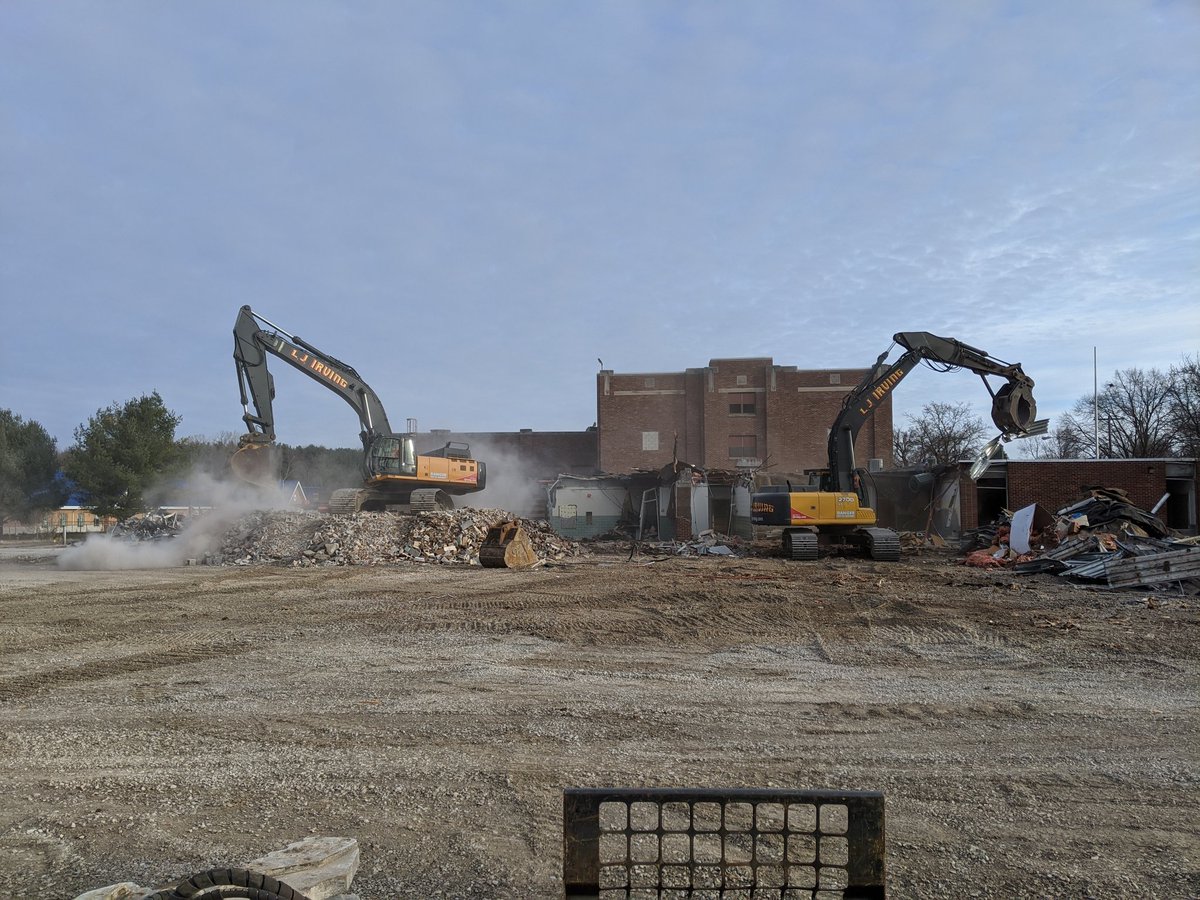 Demolition is progressing at the old Whitehouse Primary.