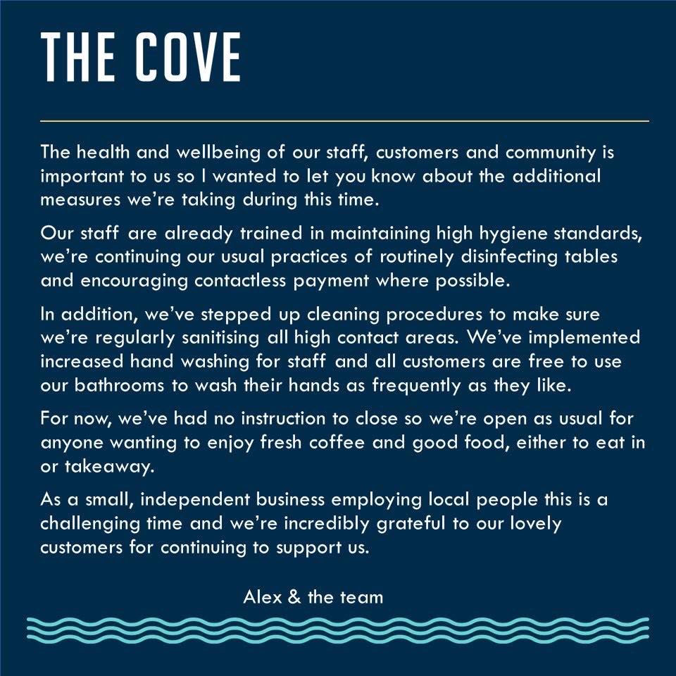 Just a little update from us to let you know the measures we’re taking to help our staff and customers stay safe during this difficult time.