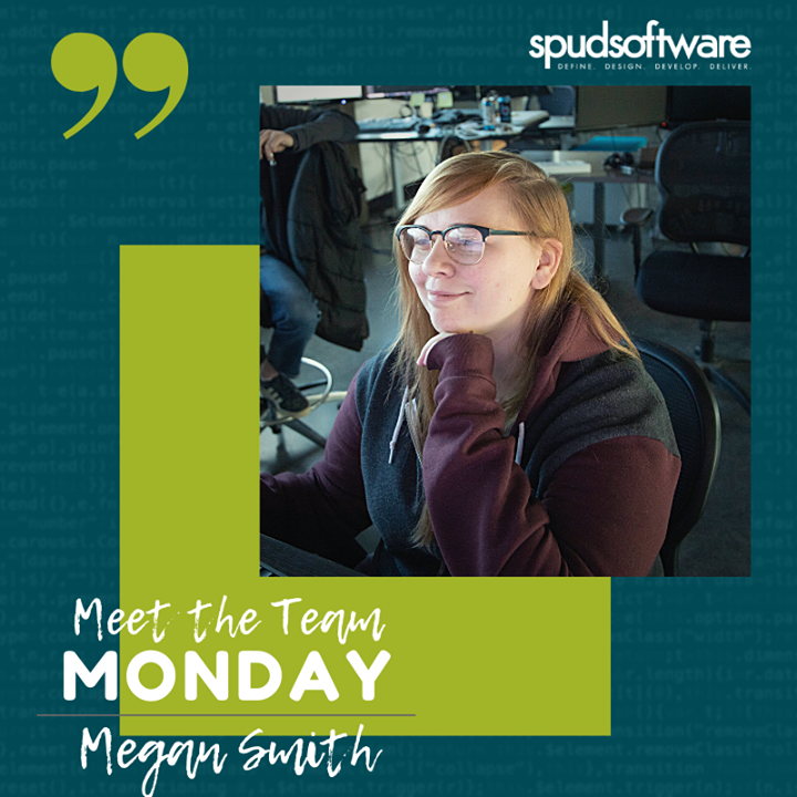 SpudSoftware's tweet photo. #MeetTheTeamMonday
Meet Megan Smith! She's currently working in the Call Center. Originally from California, she surprisingly isn't a fan of the beach, but loves the snow! In her spare time, you will likely catch her painting or spending time with one of her pets.
-
"Megan h… https://t.co/HVbnU3HaUI
