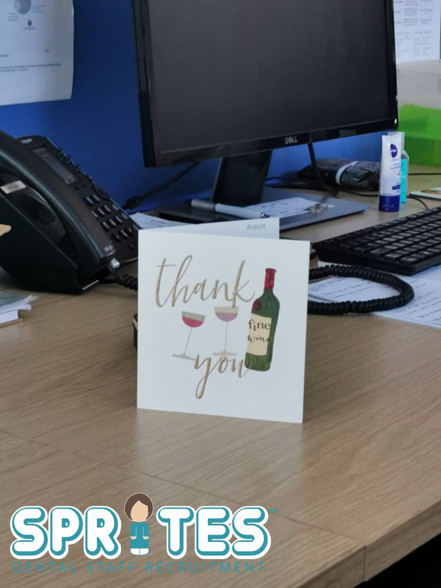 SpritesDental's tweet image. Well this has made our day! 😁

Thanks so much to the Practice Manager and team for sending this. We love helping you with your recruitment needs and are so glad you appreciate the help.

Here's to many more placements in the future! 👨👩