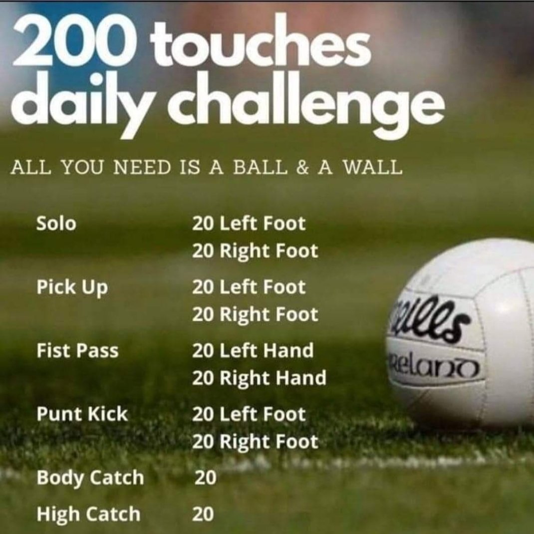 WexLadiesFoot's tweet image. All you need is a ball and a wall 👍👍👍
Keep the skills up folks 👇👇👇
@LadiesFootball 
@LeinsterLGFA