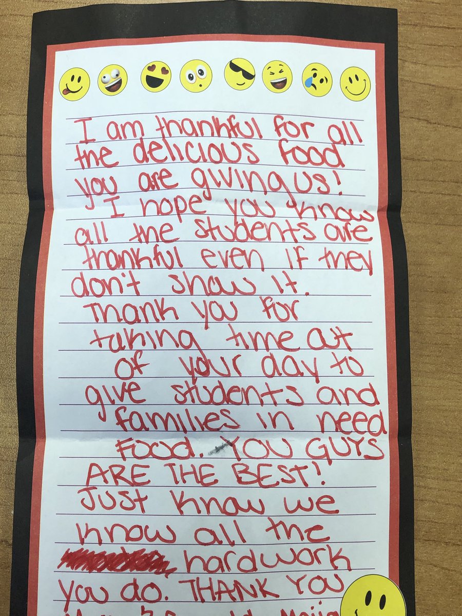 A lovely note from our first customers of the day!  ⁦<a href="/RedBankSup/">Dr. Jared Rumage</a>⁩ ⁦<a href="/DreamBigRB/">Luigi Laugelli</a>⁩ ⁦<a href="/ChartwellsK12/">Chartwells K12</a>⁩ ♥️