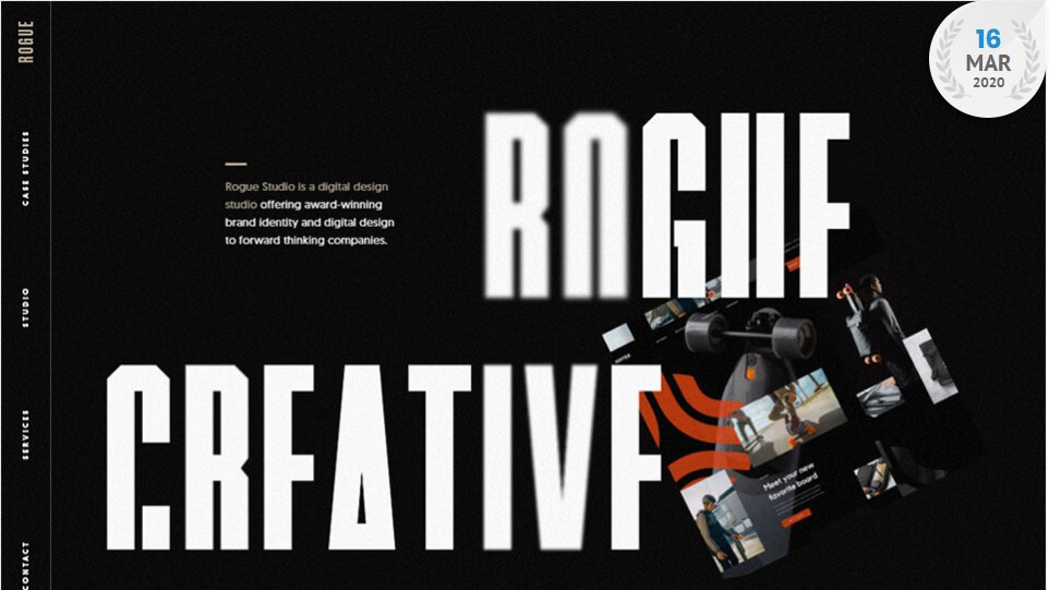 _TopCssGallery's tweet photo. #SOTD Site of the Day 16 March 2020

By ROGUE studio

Visit here ➽ https://t.co/j8qBJ2gLIV

#cssawards🥇 #webdesigninspiration #awardwinner🏆 #topcssgallery #roguestudio #SOTD https://t.co/haEKAbhaUl