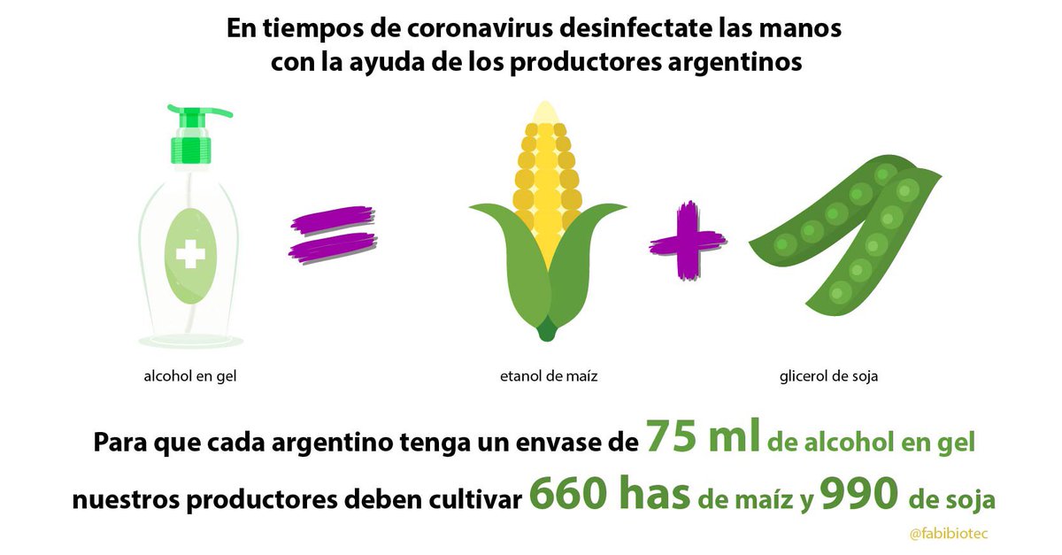 En tiempos de #coronavirus tene #ManosSeguras con la ayuda de los productores #Argentinos #CoronavirusArgentina #COVID19argentina #CuarentenaCoronavirus #AlcoholEnGel #campo #agro