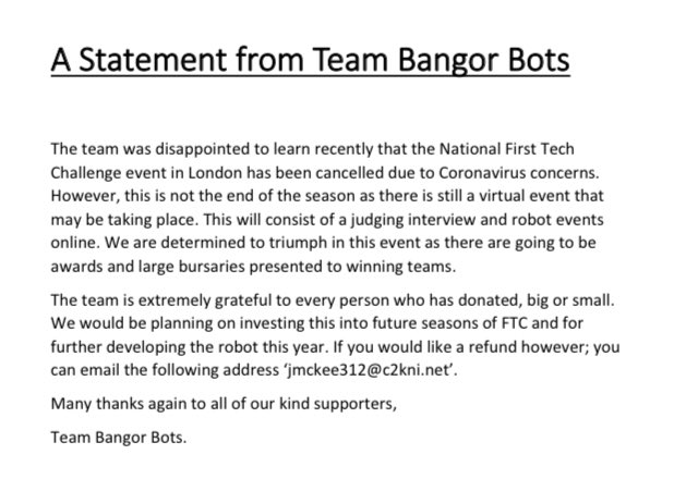 Bangor Bots @ BASFC tweet media