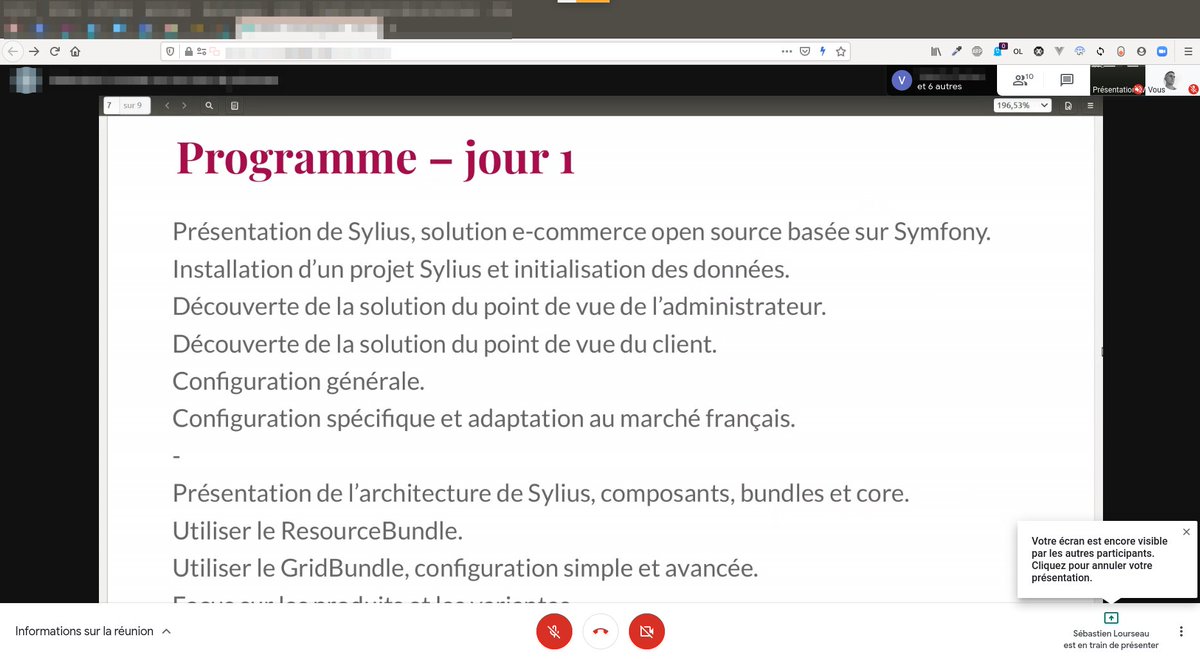 Nous démarrons la formation "Les bases techniques de <a href="/Sylius/">Sylius eCommerce</a>" pour l'équipe de <a href="/AgenceArcange/">Arcange</a>.
Face à l'évolution du Covid19, cette formation se déroule à distance, pensez-y pour former vos équipes à #Symfony et #Sylius ✌️
➡️ Le programme complet emagma.fr/formations/for…