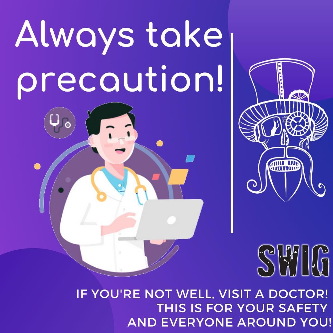 We're extremely adamant when it comes to this, stay safe, and if you're not well, get checked! This is for your safety, and everyone around you! ☺️ #SWIG #Pune