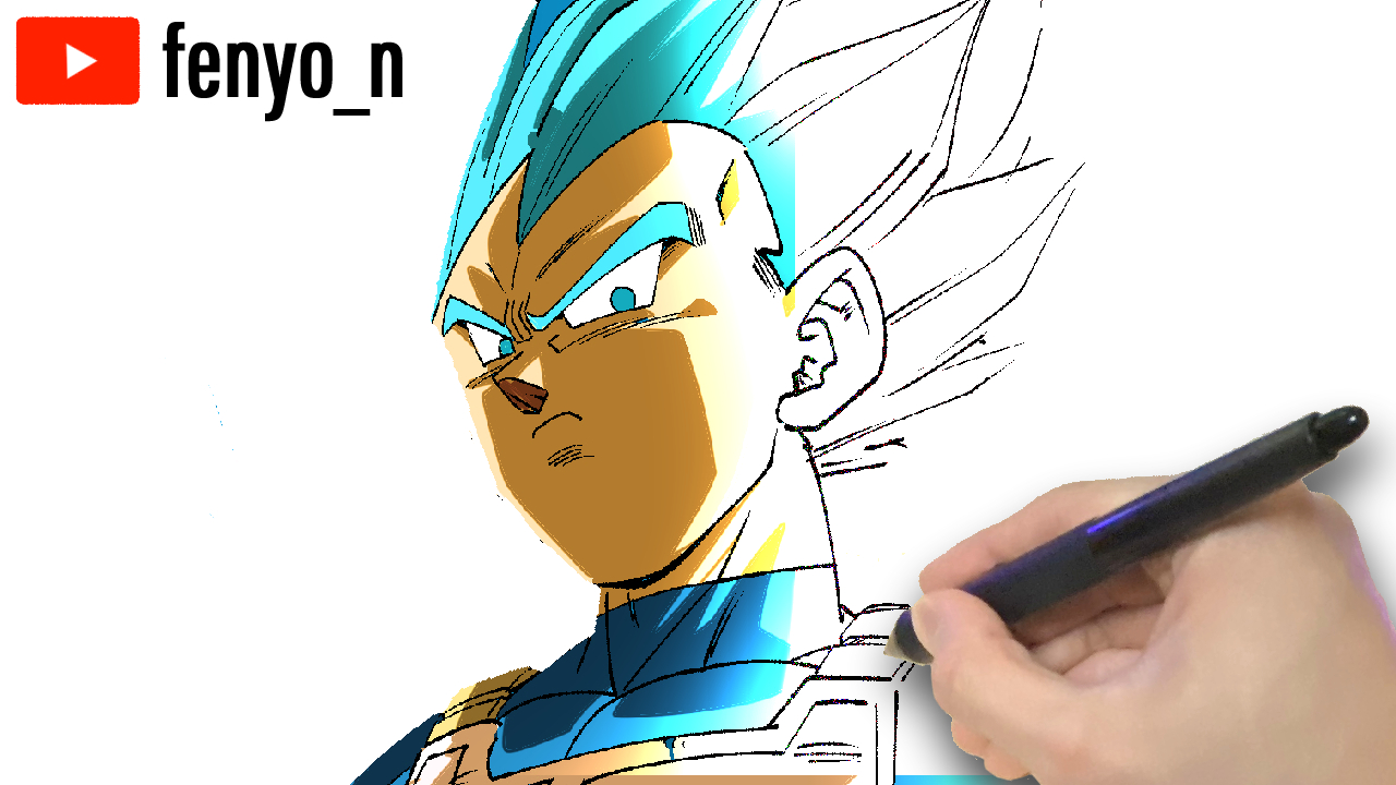 Anime Drawing  how to draw vegeta Dragonball Z 