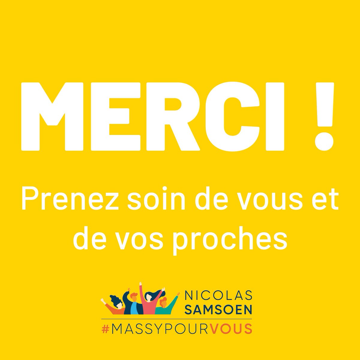 Massypourvous's tweet photo. MERCI ! 🎉
Ce scrutin s'est bien passé, grâce aux services de la ville, à l'engagement des bénévoles et à la prudence de chacune et chacun. Prenez soin de vous, et à bientôt ! https://t.co/Kv9CfPGxNc