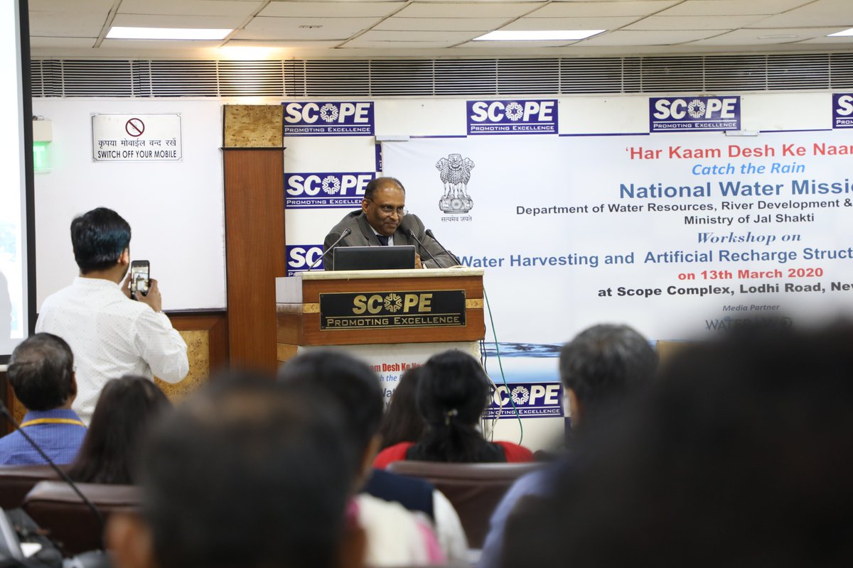 nwmgoi's tweet photo. A #National Workshop on " Catch the Rain: Rain Water Harvesting and Artificial Recharge Structures for Water Conservation” was organized by National Water Mission at Scope Complex, NewDelhi. 
#NWM #MoJS
#HarEkKaamDeshKeNaam #RainwaterHarvesting #SaveWate https://t.co/F9cHMbhtrb