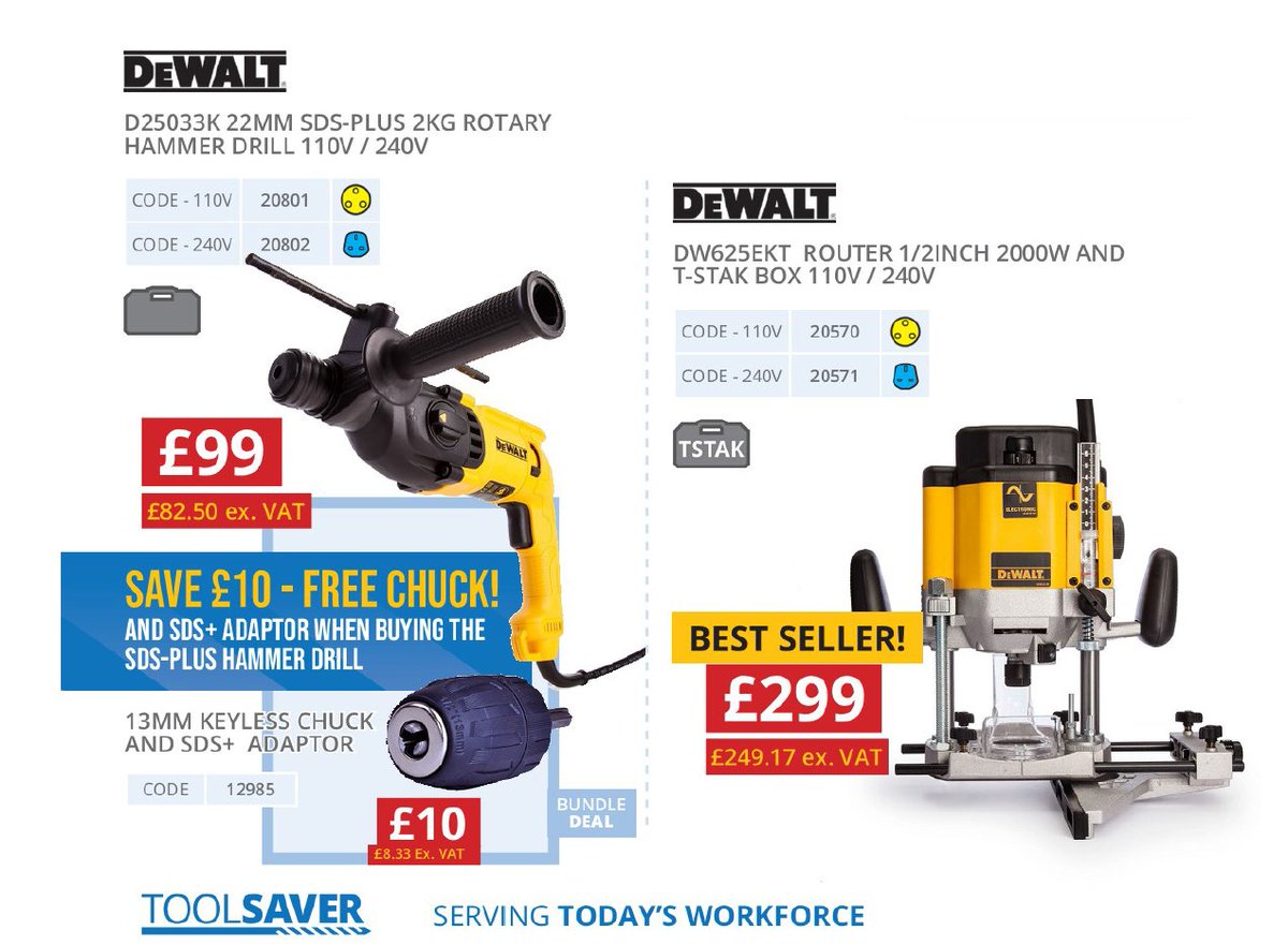 GeminiSupplies's tweet image. DeWalt Site Essentials

Get yours now by calling 01324 629 425 (option 1 - Sales) or pop in to see us at Unit 3, St John's Sawmills, Etna Road, Falkirk FK2 9EG

#ToolSaver
