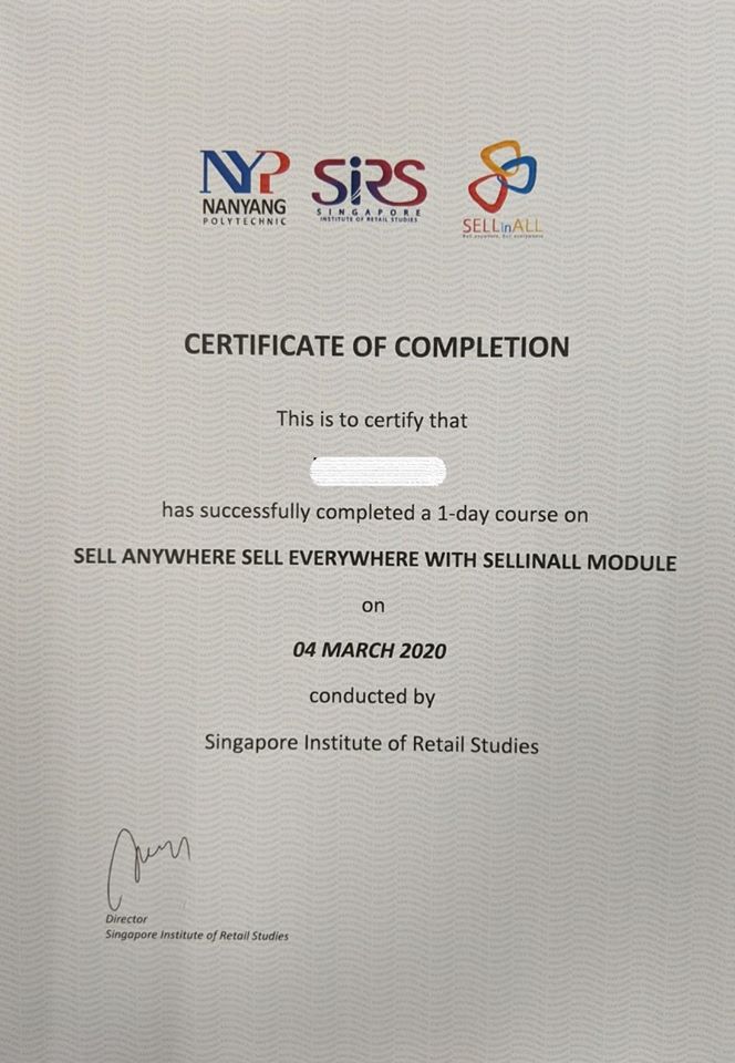 SELLinALL's tweet photo. Singapore Institute of Retail Studies along with NANYANG Polytechnic conducted #SELLinALL certified professional training program focusing on the topic “SELL ANYWHERE SELL EVERYWHERE”. A total of 10 sellers from Singapore participated in this program that was held on 4th of March https://t.co/4aSx723s8R