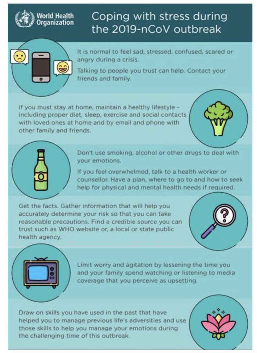 Tips on coping with #covid19 #coronovirues related sress.

🙏🤗🤘