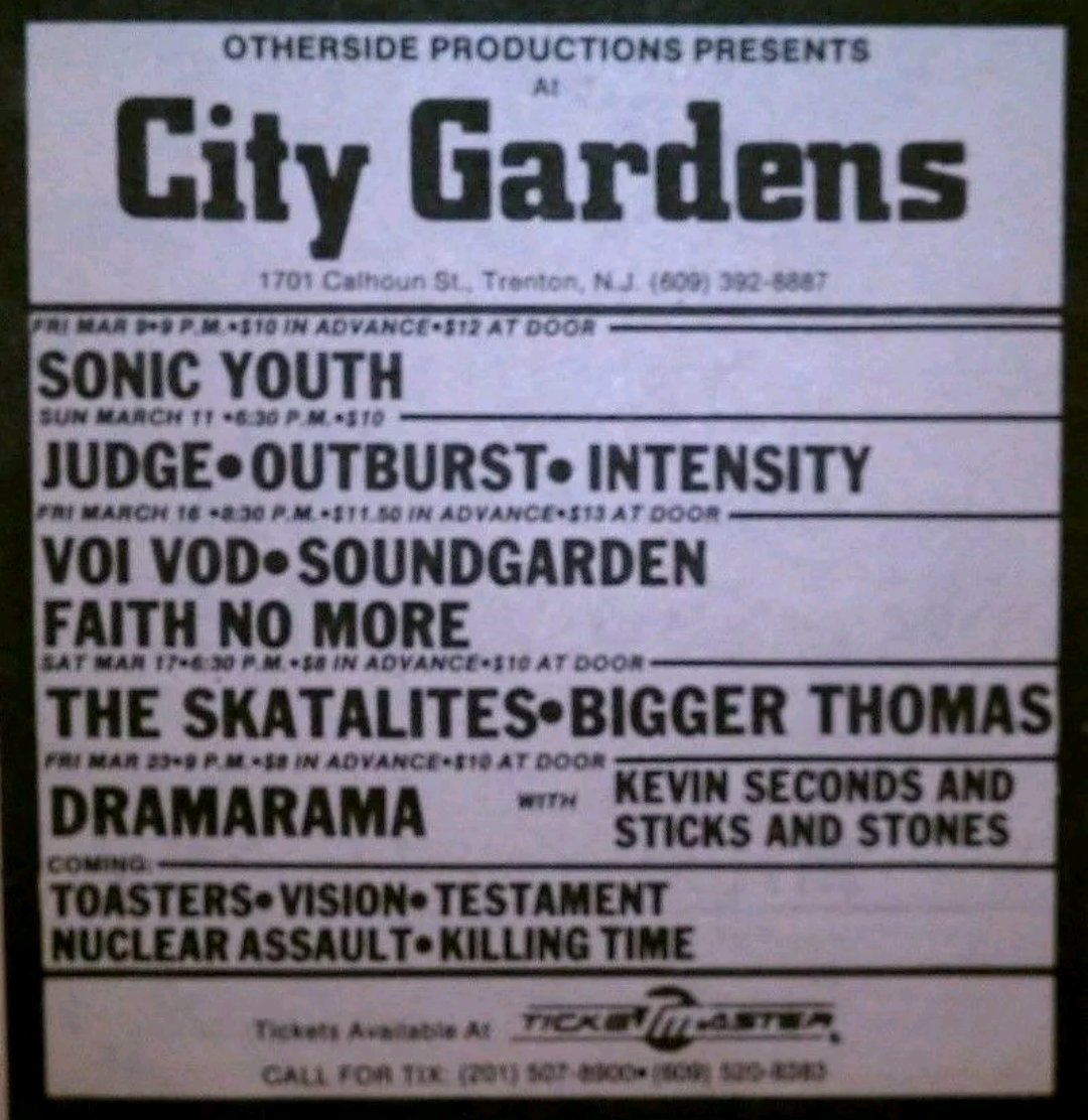 Fnm Gig Database On Twitter Friday 16 March 1990 City Gardens