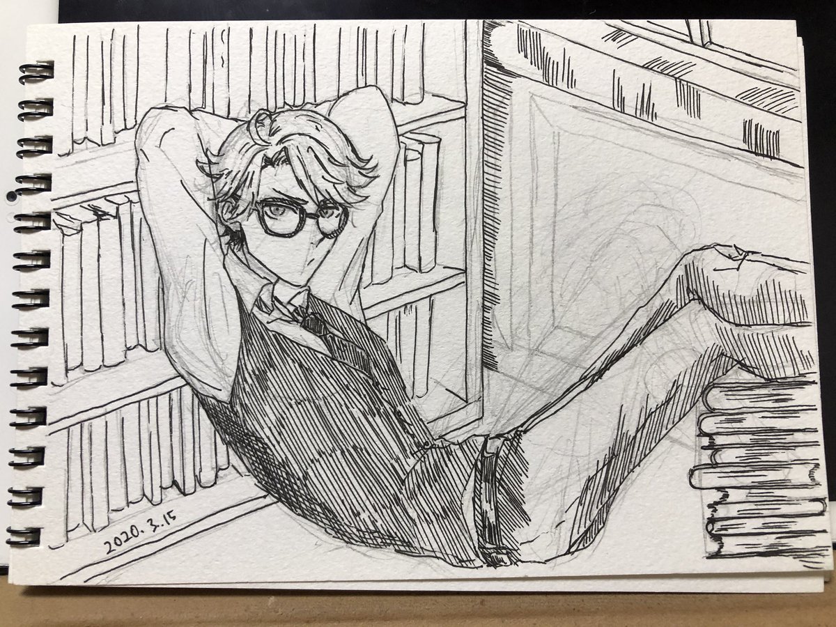 昨日のオンリー中にスペースで描いていたスケブです☺️
ロナルドくんと葬儀屋さん!
葬儀屋さんはお隣のサークルさんが葬儀屋さん中心の方だったので描いてみました☺️ 