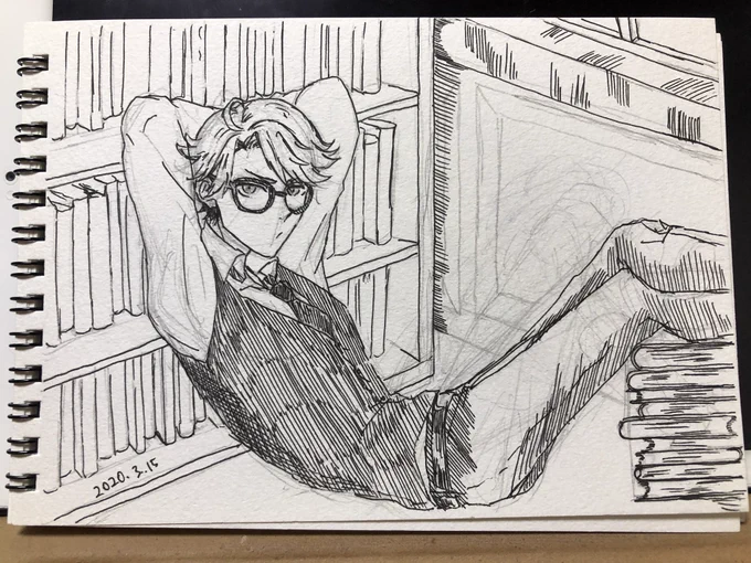 昨日のオンリー中にスペースで描いていたスケブです☺️
ロナルドくんと葬儀屋さん!
葬儀屋さんはお隣のサークルさんが葬儀屋さん中心の方だったので描いてみました☺️ 