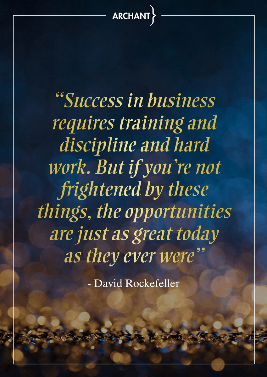 "Success in business requires training and discipline and hard work. But if you're not frightened by these things, the opportunities are just as great as they ever were" #MondayMotivation #BusinessExcellence