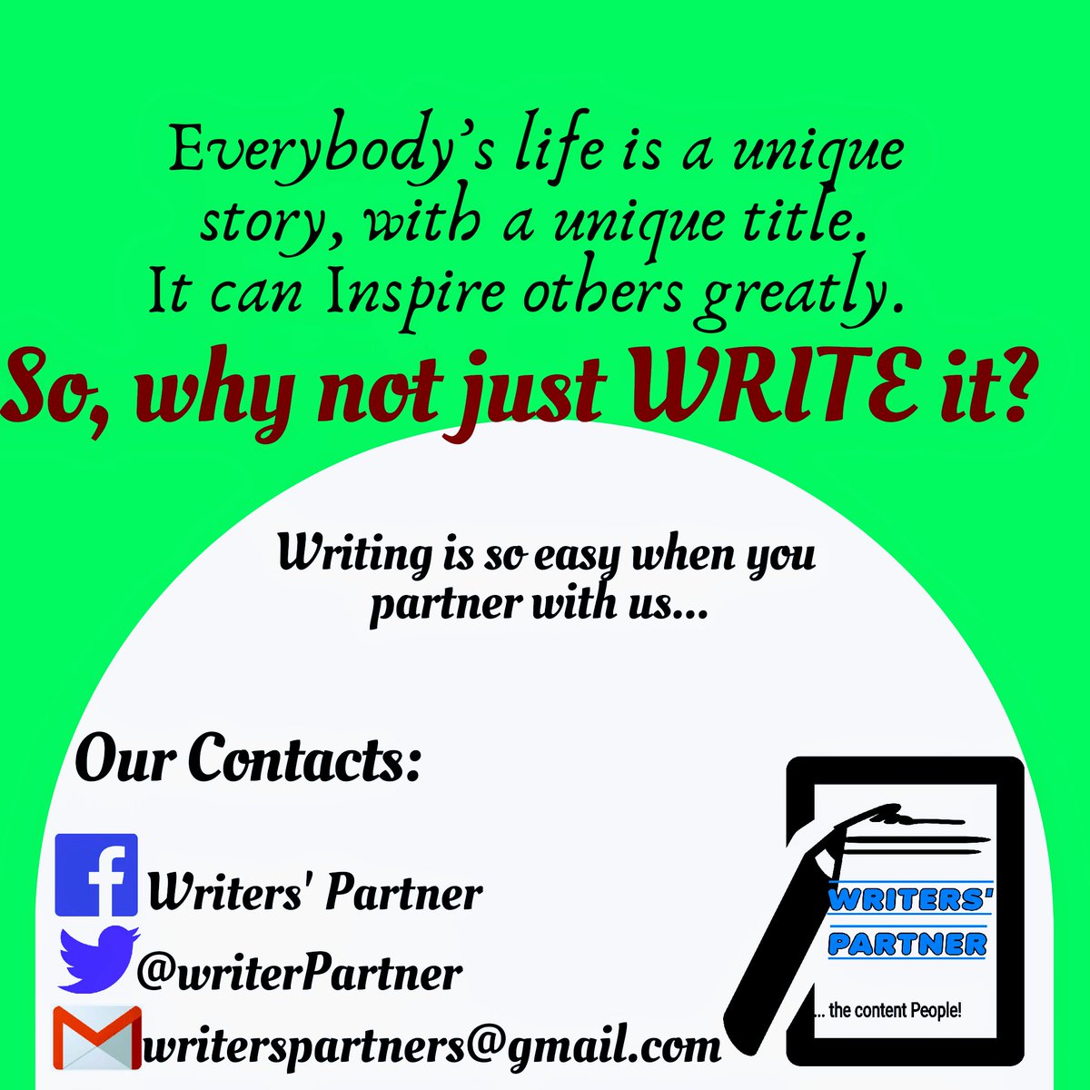 WriterPartner's tweet image. #WritingCommunity
#writerscommunity
#writeabook 
#writers