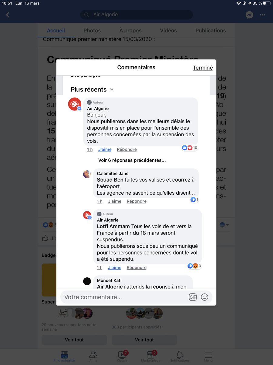 AribaNaomi's tweet photo. @Air_Algerie vraiment la ont en a marre !! C’est quoi qui est vrai et faux les vols du 17 son maintenue du coup ?! https://t.co/qozGZLoFKE