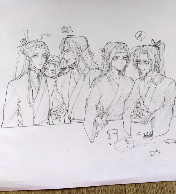 私心~羡羡给我做生日蛋糕qwq
#魔道祖师 #MDZS #魏无羡 #忘羡 #花城 #谢怜 #沈清秋 #洛冰河 