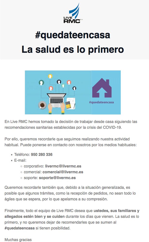 Live_RMC's tweet photo. En Live RMC nos unimos a #quedateencasa https://t.co/vlbjbj75fL
