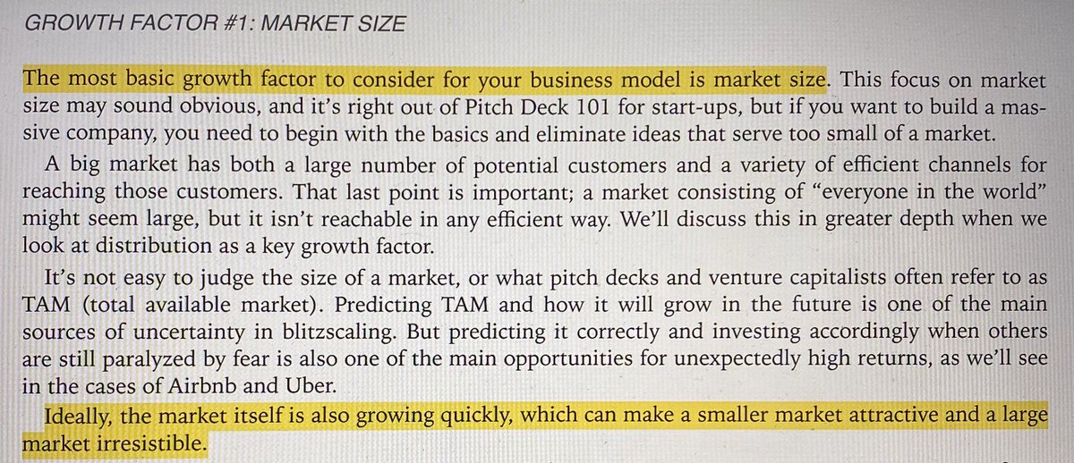 GROWTH FACTOR #1: MARKET SIZE “The most basic growth factor to consider for your business model is market size. ... Ideally, the market itself is also growing quickly, which can make a smaller market attractive and a large market irresistible.”