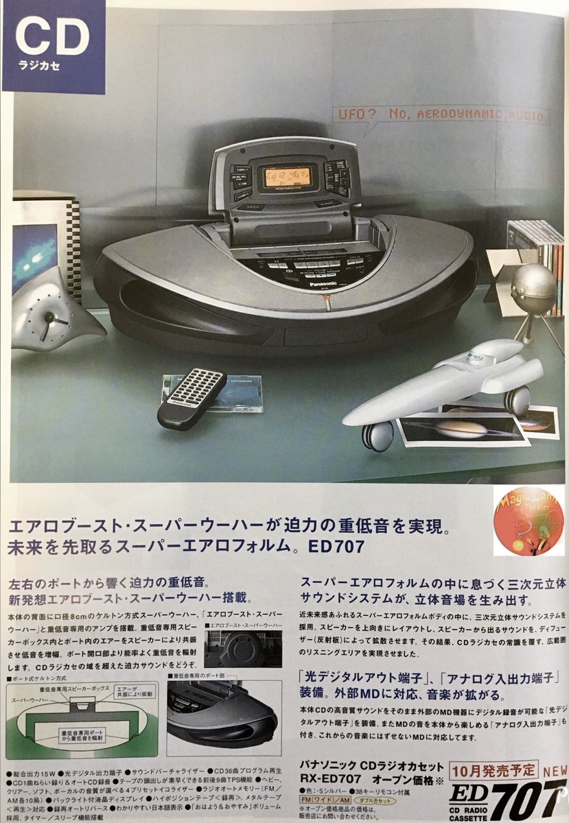 コブラトップ CDラジカセ RX-ED707 パナソニック CD ラジオ カセット 通電動作OK Panasonic パナソニック コブラトップ RXーED707 CDラジカセ｜Yahoo