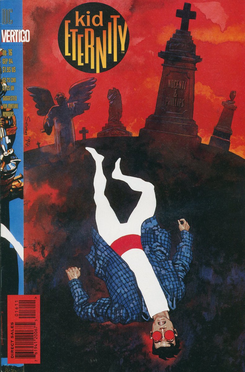  #40yearsofcomics #1994 was a productive year. Finished Kid Eternity, drew a few issues of Shade the Changing Man, almost drew Egypt, but started a long run on  #Hellblazer instead. That baby on the HB cover is  @jacobr_phillips