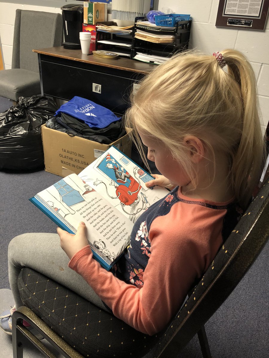 JMcDowellEdD's tweet photo. This first grade reader had to come by twice to get through the book she was reading. So many pages! I love it! #NENPride #PromoteGreatness https://t.co/AWMJHLpmzV