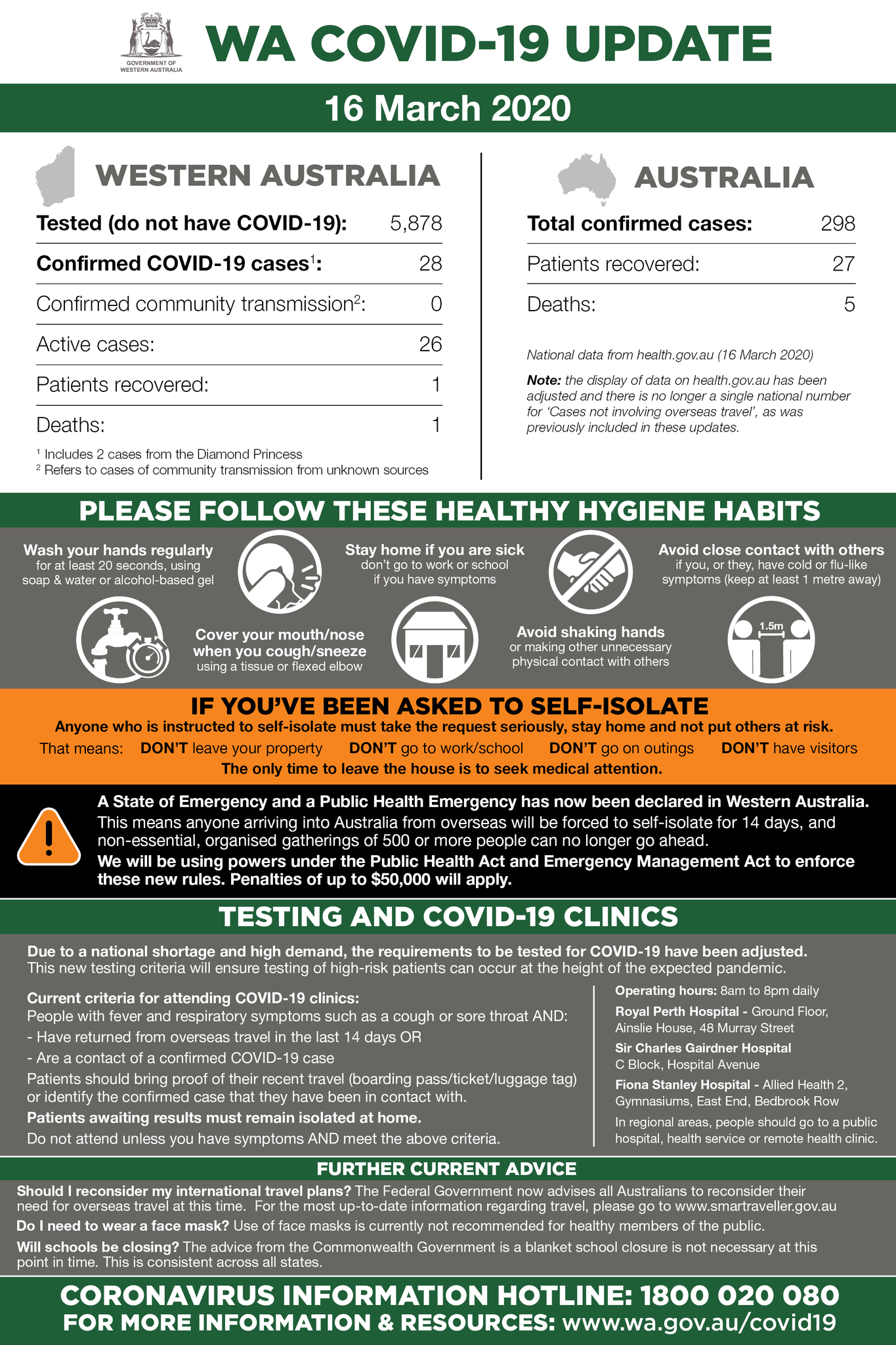 Mark Mcgowan On Twitter This Is Our Wa Covid 19 Update For 16 March 2020 This Update Includes Information About New Cases The Declaration Of A State Emergency And Enforcement Of Self Isolation For