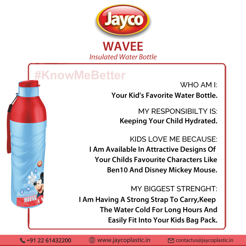 JaycoPlastic's tweet photo. Our Jayco Wavee Insulated Water bottles are eco-friendly, stylish and best of all won't leak everywhere!
Happy Hydrating!!
#JaycoPlastic #Disney #Wavee #Holidays #Amazon #InsulatedPlasticProduct #ReUsablePlastic #KidsWaterBottle #InsulatedWaterBottle #CartoonCharacter #FoodGrade https://t.co/NQyaau7XJh