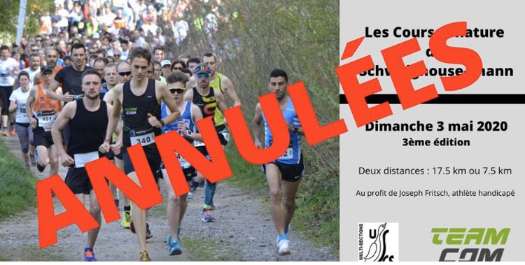 Suite à la crise sanitaire que traverse notre pays, nous avons décidé d'annuler nos courses.

Nous réfléchissons à un éventuel report, mais le calendrier du 2e semestre est déjà bien chargé avec tous les reports.

A suivre.

Bon courage à tous. A bientôt sur nos sentiers.