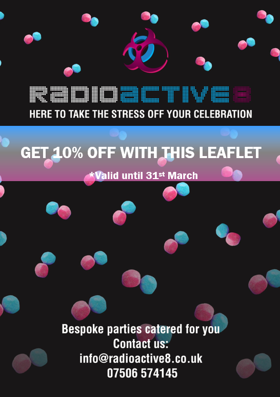 RadioActive8_'s tweet photo. We are offering 10% off our parties until 31st March! We do a range from silent discos in care homes to the classic pamper party, get in touch today! 

07506 574145 
info@radioactive8.co.uk https://t.co/MfaCj36X1S
