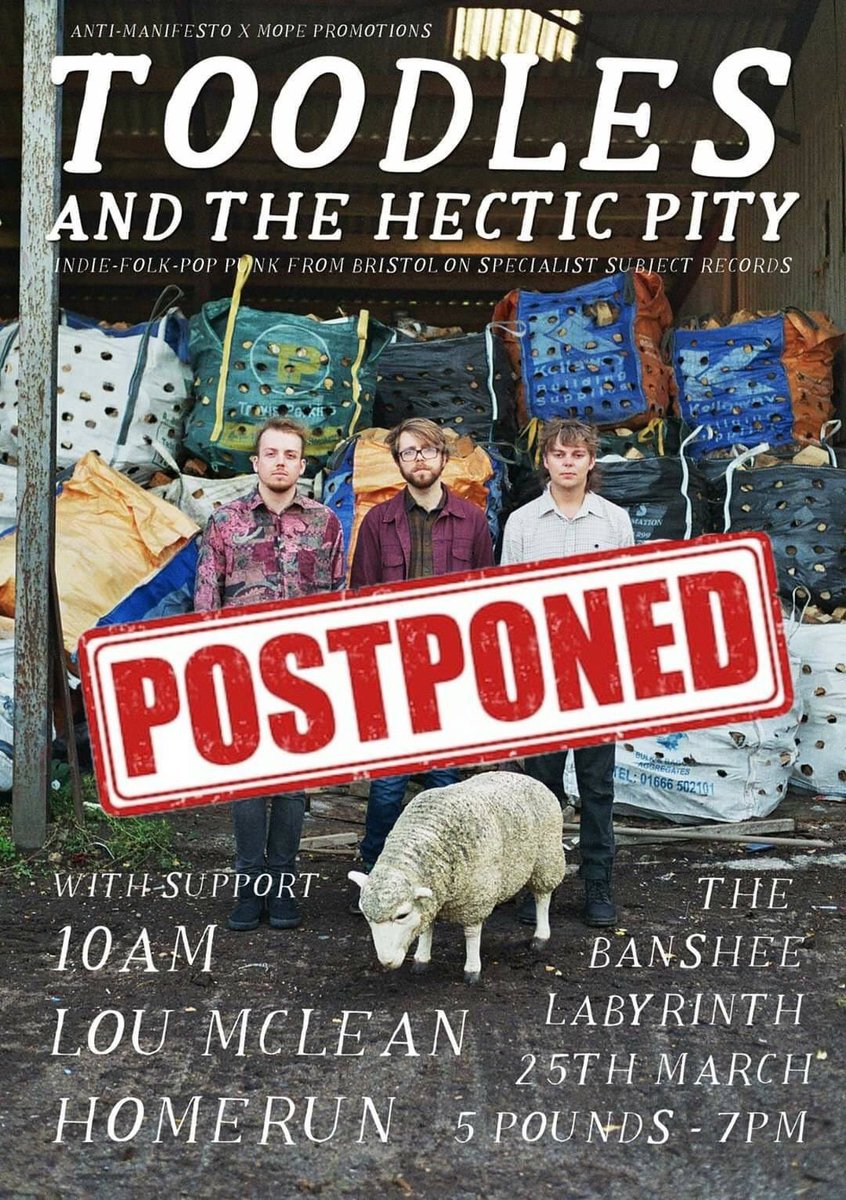I’m very sorry to announce we had to cancel this show :( we all know cancellations are not ideal, but at the moment we need to look after public safety and do a socially responsible thing. We’ll reschedule this for some time later in the year though!!
