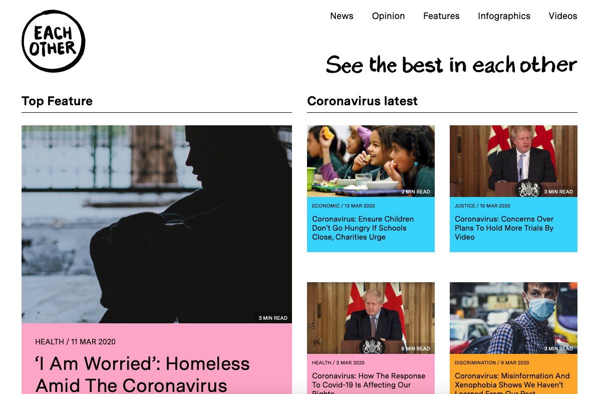 Some interesting coverage on  @EachOtherUk which now has a Coronavirus section  http://www.eachother.org.uk  See  https://eachother.org.uk/how-covid-19-is-affecting-rights/ (general)Risk of children going hungry if schools close  https://eachother.org.uk/coronavirus-ensure-children-dont-go-hungry-schools-close/Issues if trials go video  https://eachother.org.uk/coronavirus-access-to-justice-video-link/ /50