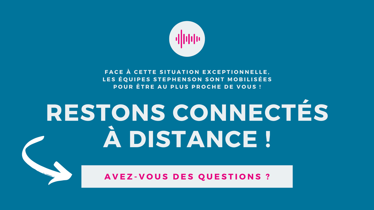 Stephenson Formation (@stephensonform) on Twitter photo Cette période est une source d'incertitudes...
▶ Nous vous proposons de poser toutes vos questions👉 contact@cfa-stephenson.fr
Les équipes Stephenson sont mobilisées à distance !
Restons connectés et solidaires ! #takecare #espritdéquipe #solidaire 💪 Cette période est une source d'incertitudes...
▶ Nous vous proposons de poser toutes vos questions👉 contact@cfa-stephenson.fr
Les équipes Stephenson sont mobilisées à distance !
Restons connectés et solidaires ! #takecare #espritdéquipe #solidaire 💪