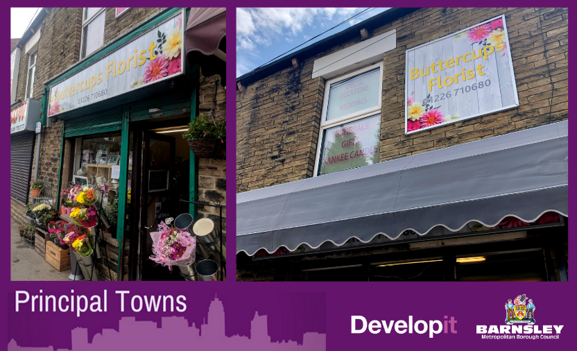 Buttercups Florist in Royston is taking shelter from the grizzly British weather with a new canopy and shutters all thanks to #PrincipalTowns.

Find out more at barnsley.gov.uk/improving-your…. #DevelopIt