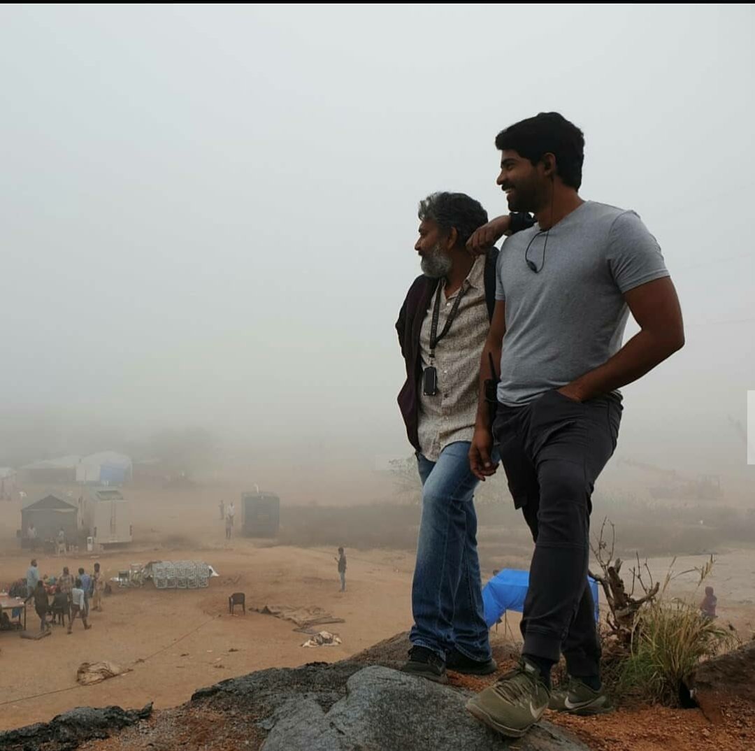 MHNTRfans's tweet photo. @ssrajamouli &amp; @ssk1122 on #RRR sets 

#RRRMovie 
#KomaramBheemNTR 
#NTR30 https://t.co/x4Pyevs2Ym
