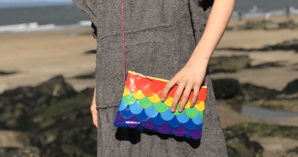 Oh my goodness! We are so in ❤️ with our new @wyattandjack bag! This beauty was once a bouncy castle. 🏰 ♻️ #wearemadebythesea #CircularEconomy