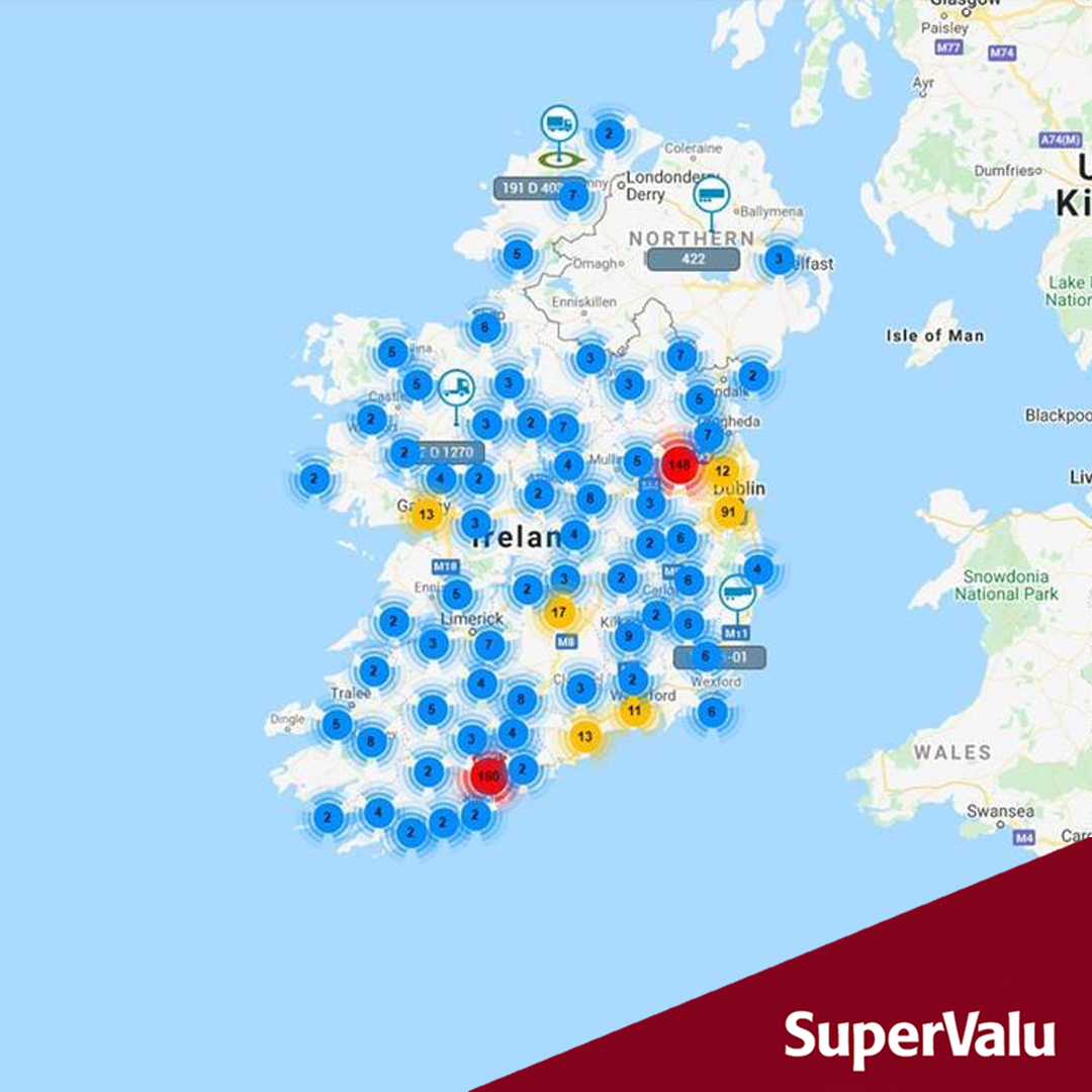 This was taken at 7am today showing our dedicated lorry drivers delivering fresh food and stocking up each of our 223 SuperValu stores. We want to let you know that we are doing everything we can so that you and your families have the food and essentials you need. #thereforyou