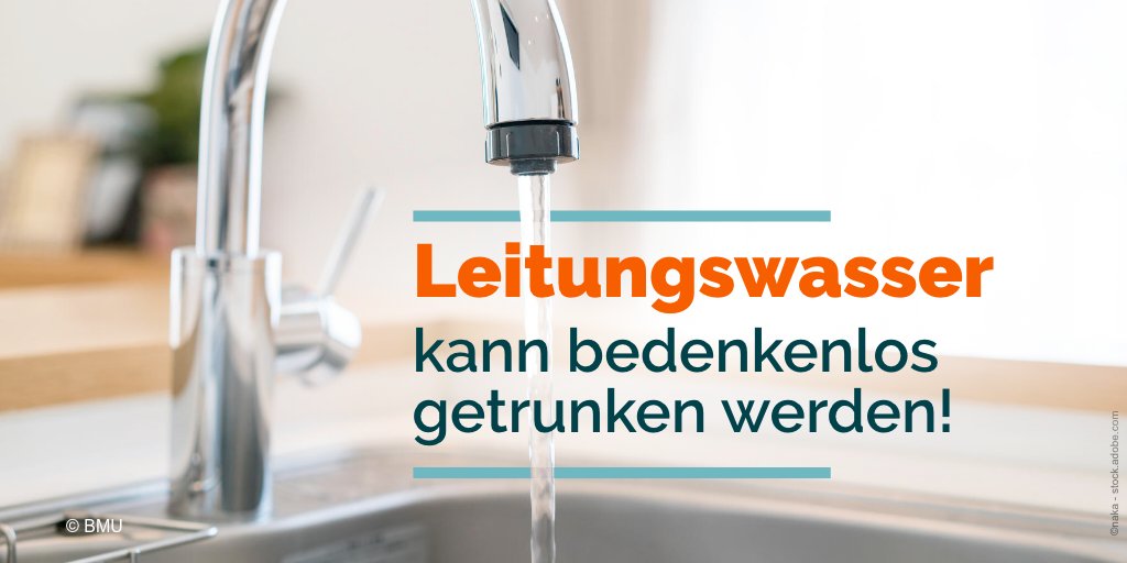 Leitungswasser gehört in Deutschland zu den am besten überwachten Lebensmitteln. Mit der Aufbereitung im Wasserwerk wird sichergestellt, dass Schadstoffe &amp; Krankheitserreger (auch Viren) aus dem Wasser entfernt werden. Infos <a href="/Umweltbundesamt/">Umweltbundesamt</a> 👉 umweltbundesamt.de/sites/default/… #COVID19de