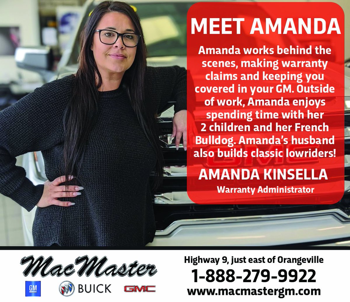 Meet Amanda Kinsella, our Certified Service Warranty Administrator!