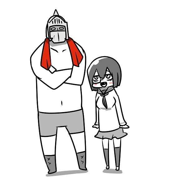 「ロビンマスクと写真撮った時の桃ちゃん 」|Mr.Aのイラスト