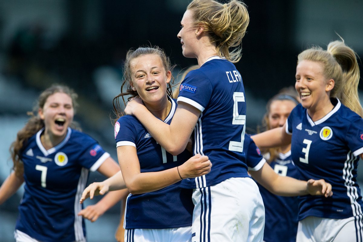 #NoFootballDay#3 | Tues 16 July 2019 |  @ScotlandNT #SCOW19s Emma Craig scores against France 🇫🇷 at  @saintmirrenfc on a warm Paisley evening