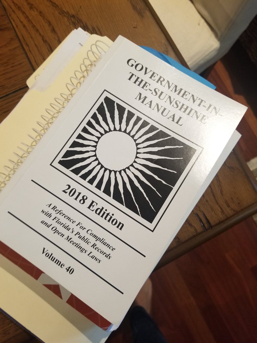 Working away from the office this week but decided to stop in this morning to pick up my #sunshinelaw handbook and a few other things. #journonerd